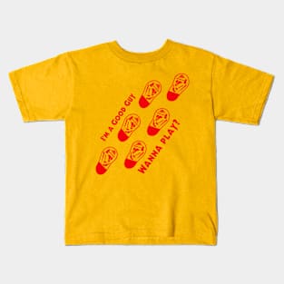 I'm a Good Guy Wanna Play? - Shoeprints Kids T-Shirt